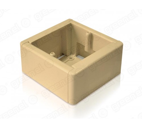 Коробка установочная универсальная для наружного монтажа 88х88х44 IP20, цвет-СВЕТЛОЕ ДЕРЕВО (50шт)  GE40231-03  GREENEL