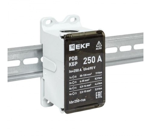 Клеммный блок распределительный КБР 250A  kbr250-rus EKF