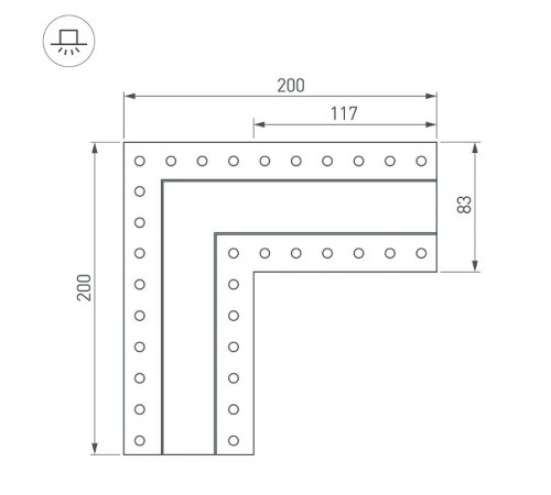 Угол SL-LINIA32-FANTOM (arlight, Металл)  030097  Arlight