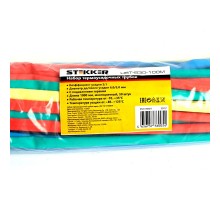 Набор термоусадочных трубок 6,0/3,0, длина 100 см., усадка 2:1, мультиколор, HST-630-100M  39721  STEKKER