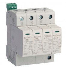 Ограничитель импульсных перенапряжений УЗИП, класс I+II, 4-полюсный, L1-L2-L3-N  NX1242  DKC