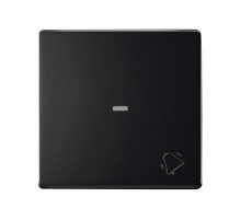 Клавиша для выключателя с пиктограммой "звонок" черного матового цвета S82 Concept  8200017-098  Simon