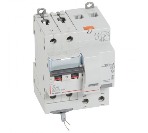 Выключатель автоматический дифференциального тока DX3 6000 2п 25А С 300мА тип AС (4 мод)  411174  Legrand