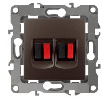 Розетка аудио двойная 12-3112-13    бронза  Б0027468  ЭРА