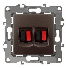 Розетка аудио двойная 12-3112-13    бронза  Б0027468  ЭРА