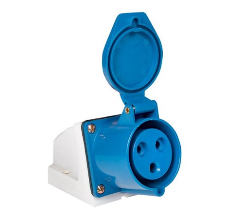 Розетка стационарная наружная 123 2Р+РЕ 32А 220В IP44 EKF PROxima  ps-123-32-220  EKF