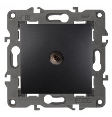 14-3102-05 Розетка TV проходная, IP20, Эра Elegance, антрацит  Б0034300  ЭРА