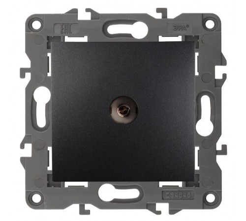 14-3102-05 Розетка TV проходная, IP20, Эра Elegance, антрацит  Б0034300  ЭРА