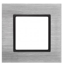 14-5201-41 Рамка на 1 пост, металл, Эра Elegance, сталь+антр  Б0034545  ЭРА