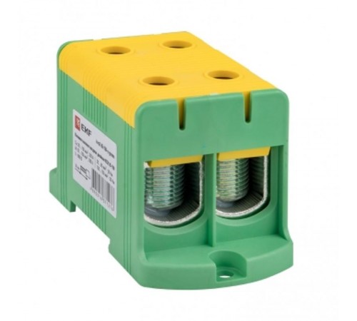 Клемма силовая вводная двойная КСВ 35-150 желто-зеленая EKF PROxima  kvs2-35-150-y-green  EKF