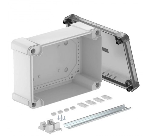 Распределительная коробка X25C, IP 67, 286x202x126 мм,сплошная стенка, прозрачная крышка, DIN-рейка  2005572  OBO Bettermann
