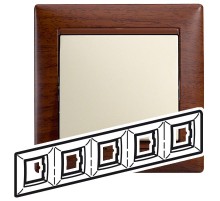 Valena Тонированное дерево Рамка 5-ая гориз  770315  Legrand