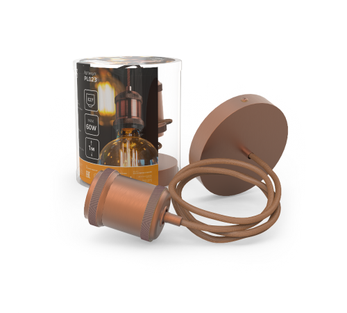 Светильник подвесной шнур под лампу Decor PL023 медный E27, 1 м, 1/40  PL023  Gauss