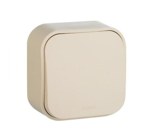 Quteo Слоновая кость Кнопка 1-клавишная 6А  782235  Legrand