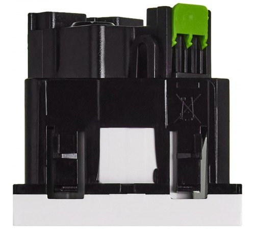 Розетка с заземлением, безвинтовые зажимы - со шторками 16А 250В - 45°- 2 модуля - белый  4521059  Daccord