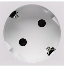 Розетка с заземлением, безвинтовые зажимы - со шторками 16А 250В - 45°- 2 модуля - белый  4521059  Daccord