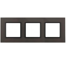 14-5103-32 Рамка на 3 поста, стекло, Эра Elegance, серый+антр  Б0034522  ЭРА
