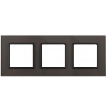 14-5103-32 Рамка на 3 поста, стекло, Эра Elegance, серый+антр  Б0034522  ЭРА