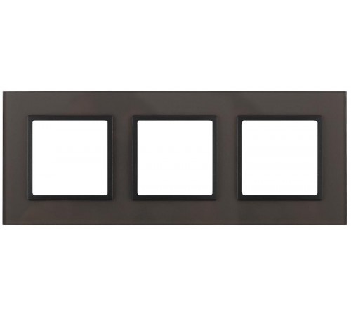 14-5103-32 Рамка на 3 поста, стекло, Эра Elegance, серый+антр  Б0034522  ЭРА
