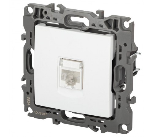 Розетка ЭРА Серия 12 12-3107-01М информационная RJ45, белый матовый   Б0065712  ЭРА