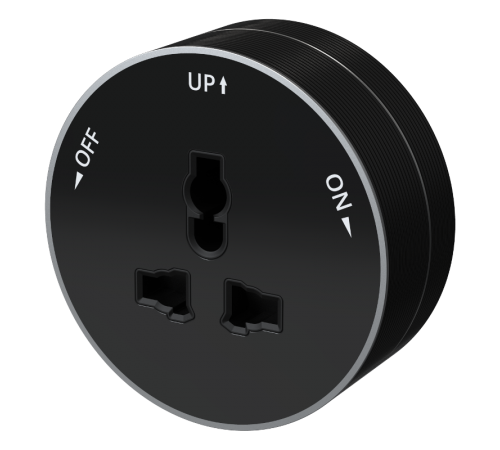 MultiTrack Антрацит Розетка универсальная круглая 13А/250В Антрацит MTK13002B SE