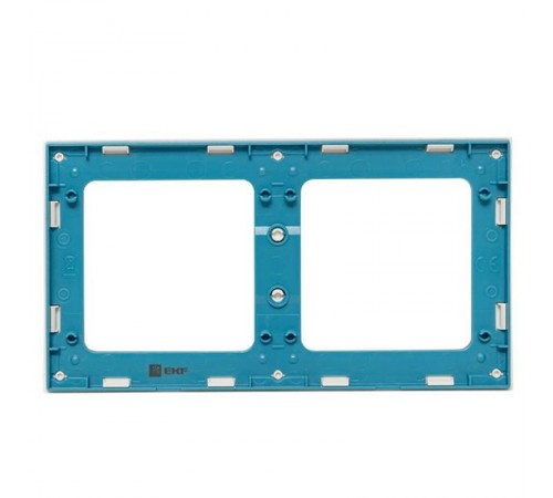 Стокгольм Рамка 2-местная белая с линией цвета синий EKF PROxima  EXM-G-305-30  EKF