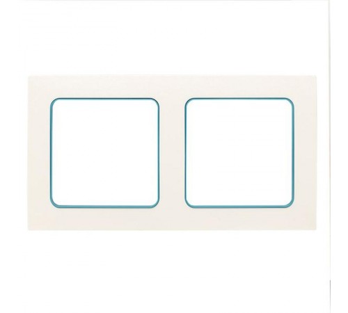 Стокгольм Рамка 2-местная белая с линией цвета синий EKF PROxima  EXM-G-305-30  EKF