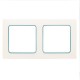 Стокгольм Рамка 2-местная белая с линией цвета синий EKF PROxima  EXM-G-305-30  EKF