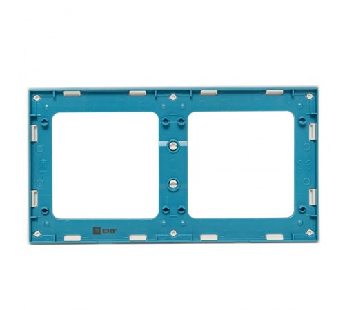 Стокгольм Рамка 2-местная белая с линией цвета синий EKF PROxima  EXM-G-305-30  EKF