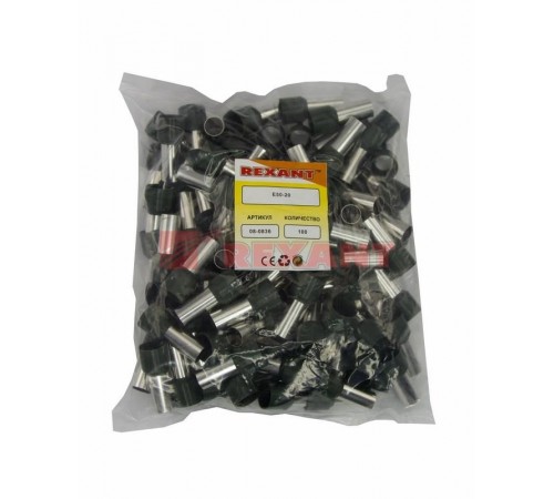 Наконечник штыревой втулочный изолированный F-20 мм 50 мм (НШВи 50-20) оливковый  08-0836  REXANT