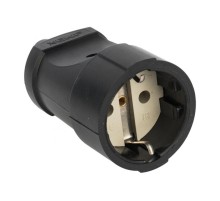 Гнездо штепсельное с/з черн. 16А 250В EKF PROxima  ASG16-30  EKF