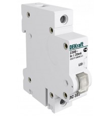 Лампа сигнальная на DIN-рейку 1P цвет белый LED Л  18010DEK  DEKraft