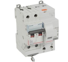 Выключатель автоматический дифференциального тока DX3 6000 2п 63А С 30мА тип AС (4 мод)  411164  Legrand