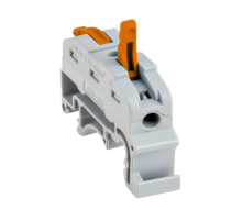 Строительно-монтажная клемма СМК 222-421 на DIN-рейку проходная 1 полюс 0,08-4мм2 (25шт.) PROxima  plc-smk-421-din  EKF
