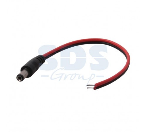 Разъем питания штекер 2.5х5.5x10 мм с проводом 20 см  14-0324  REXANT