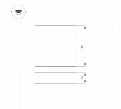 Светильник SP-QUADRO-S500x500-50W Warm3000 (WH, 120 deg, 230V) (Arlight, IP40 Металл, 3 года)  034800  Arlight
