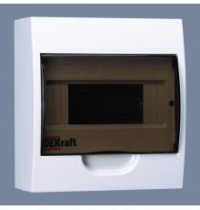 Корпус пластиковый навесной 8 модулей, IP41, ЩРН-П-8  31010DEK  DEKraft