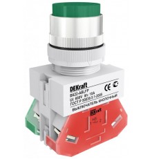 Выкл. кноп. ABLFP 22 мм Цвет:ЗЕЛЕНЫЙ 220В ВK-22   25019DEK  DEKraft