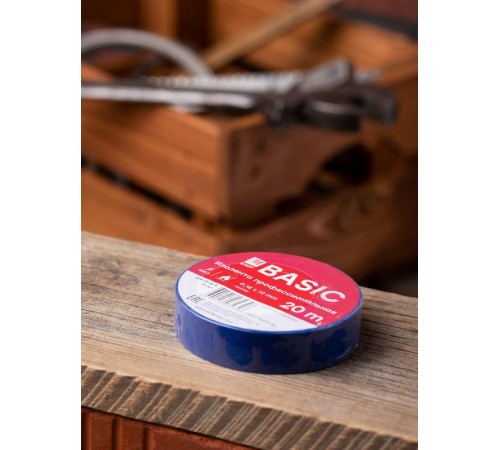 Изолента, класс А (профессиональная), 0.18х19мм, 20 метров, синяя EKF Simple  plc-iz-a-s  EKF