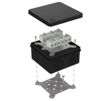 Коробка огнестойкая для о/п двухкомпонентная 60-0300-FR6.0-12 Е15-Е120 RAL9005 100х100х50 (14 шт/кор) черная  60-0300-9005-FR6.0-12  Промрукав