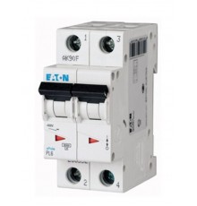 Выключатель автоматический двухполюсный PL6-C32/2 характеристика С 6кА  286570  EATON