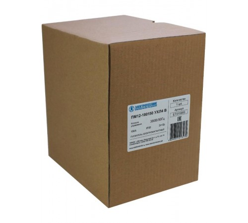 ПМ12-180150 УХЛ4 В, 380В/50Гц, 2з+2р, 180А, нереверсивный, без реле, IP20, пускатель электромагнитный (ЭТ)  ET515883  Электротехник