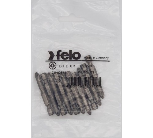 Бита крестовая серия Industrial PZ 2X50, 10 шт  03102510  Felo