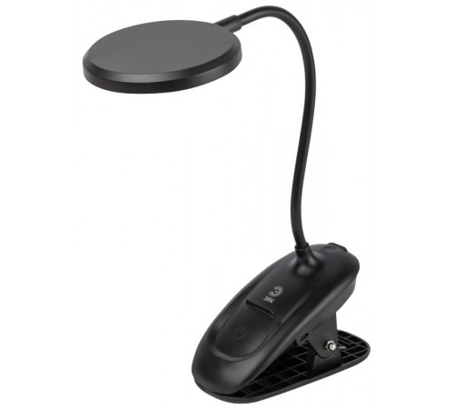 Настольный светильник NLED-513-6W-BK светодиодный аккумуляторный на прищепке черный  Б0057210  ЭРА