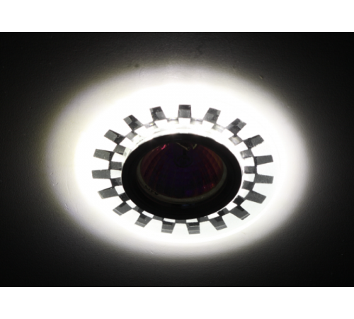 Светильник точечный декоративный DK LD47 SL /1 cо светодиодной подсветкой MR16, зеркальный (50/1800)  Б0048941  ЭРА