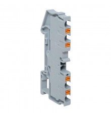 Клеммная колодка пружинная 4 Push-in 4 вывода серая PIT-4-4  EKF