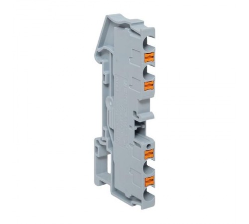 Клеммная колодка пружинная 4 Push-in 4 вывода серая PIT-4-4  EKF