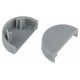 Заглушка  EC-KK-20-12-F для полукруглого кабель-канала серая 20х12мм 2шт/комплект  Б0064930  ЭРА