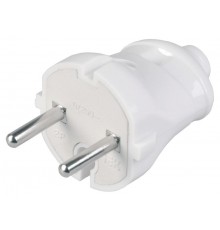 ВПп20-01-Ст Вилка разборная прямая без з/к 6А белая  EVP20-06-01-K01  IEK