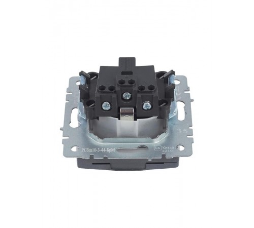 BRITE Розетка с заземлением со шторками с кр. 16А IP44 РСбш10-3-44-БрМ маренго  BR-R16-16-44-K35  IEK